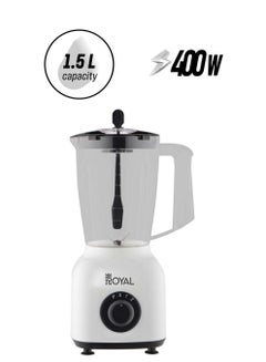 Royal 3 in 1 Countertop Electric Blender 2 Speed Level with Pulse Function 1.5 L 400 W RA-BG156 Black/White 