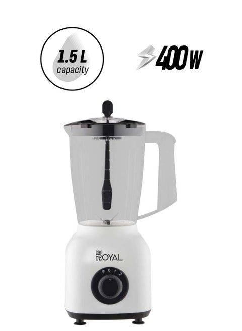 3 in 1 Countertop Electric Blender 2 Speed Level with Pulse Function 1.5 L 400 W RA-BG156 Black/White