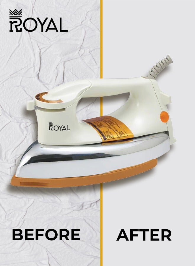 رويال Heavy Weight Dry Iron with Ceramic Coating Non-Stick Plate 1200 W Heavy Weight Dry Iron RA-HWI007  - Image 4