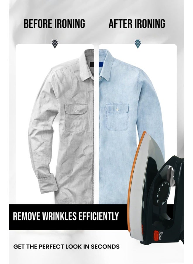 Royal Dry Iron Light Weight Ceramic Coated Sole Plate 1200 W RA-LWI1363 - Image 2