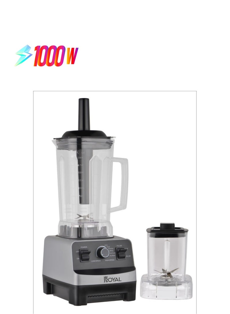 رويال خلاط تجاري كهربائي على الطاولة، وعاء بلاستيكي غير قابل للكسر - Image 1