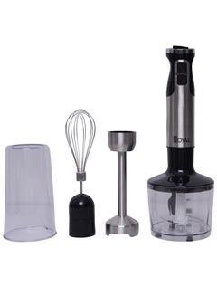 Royal 4 In 1 Hand Blender Set Stainless Steel Blades 800 Watts, Multifunction, 2 Speed Option with 8 Variable Speeds, 750 ml measuring cup, 860 ml Chopper, RA-HB1275 Black  - Image 1