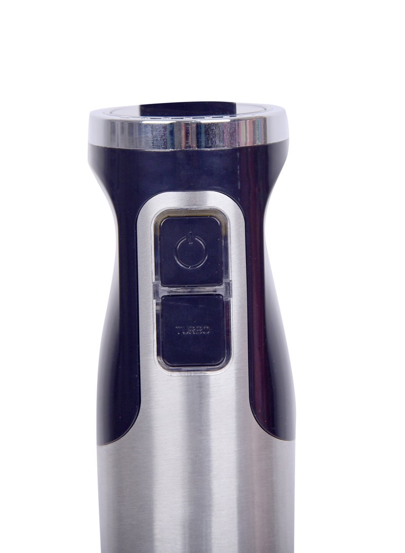 Royal - 4 In 1 Hand Blender Set Stainless Steel Blades 800 Watts, Multifunction, 2 Speed Option with 8 Variable Speeds, 750 ml measuring cup, 860 ml Chopper, RA-HB1275 Black - Image 1