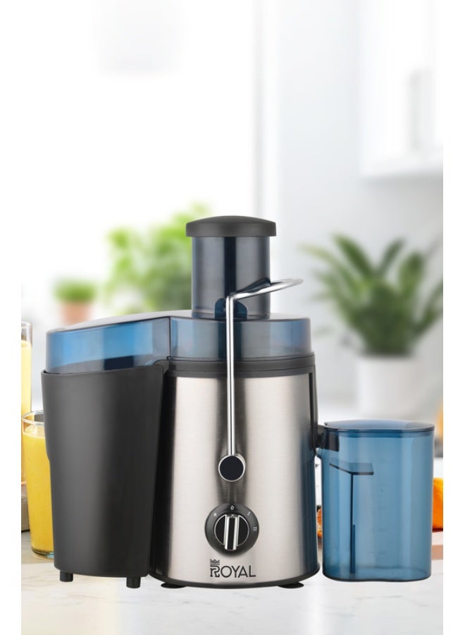 Juice Extractor with 2 Speeds - Large Container Whole Fruit Juice Extractor S.S Housing & Mesh Strainer Overheat Protection 1.8 L 500 W RA-SJ1111 Black/Silver