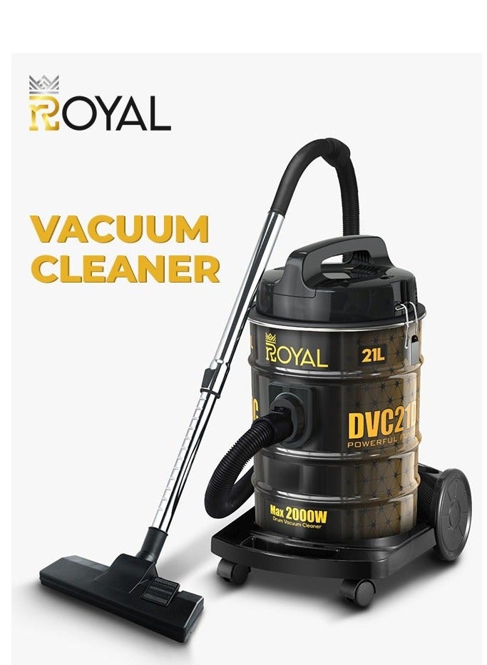 رويال مكنسة كهربائية مع قابس BS مع أنبوب تلسكوبي معدني مع فرشاة بلاستيكية وحقيبة غبار مؤشر امتلاء الغبار بسرعة ثابتة سلك بطول 4 أمتار - Image 1