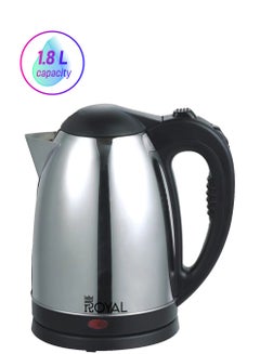 Royal Electric Kettle Stainless Steel, Dual Sensor & Over Heat Protection, 1.8 L 1500 W RA-EK1867 Silver 
