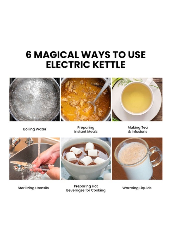 Royal Electric Kettle Stainless Steel, Dual Sensor & Over Heat Protection, 1.8 L 1500 W RA-EK1867 Silver - Image 4