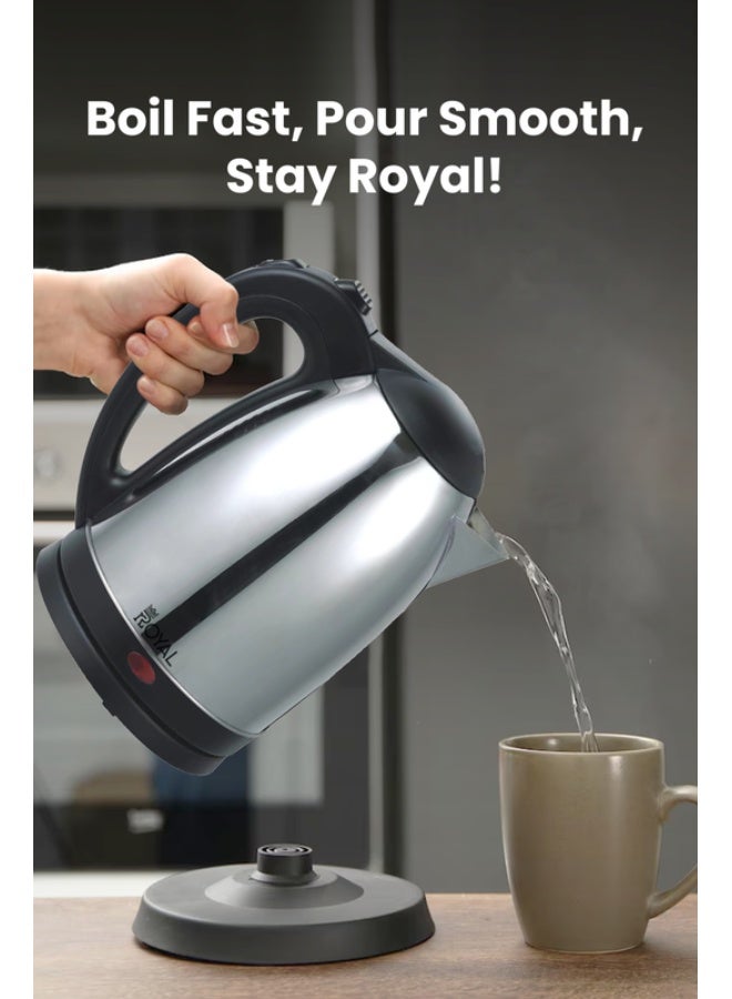 Royal Electric Kettle Stainless Steel, Dual Sensor & Over Heat Protection, 1.8 L 1500 W RA-EK1867 Silver - Image 2