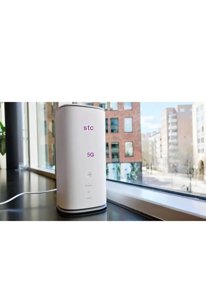 اس تي سي - Ultra 5G Router WiFi 6, Speed 2.5 GB Nano SIM, High Gain Antenna & Supports Only STC SIM Card - MC888A | White - Image 1