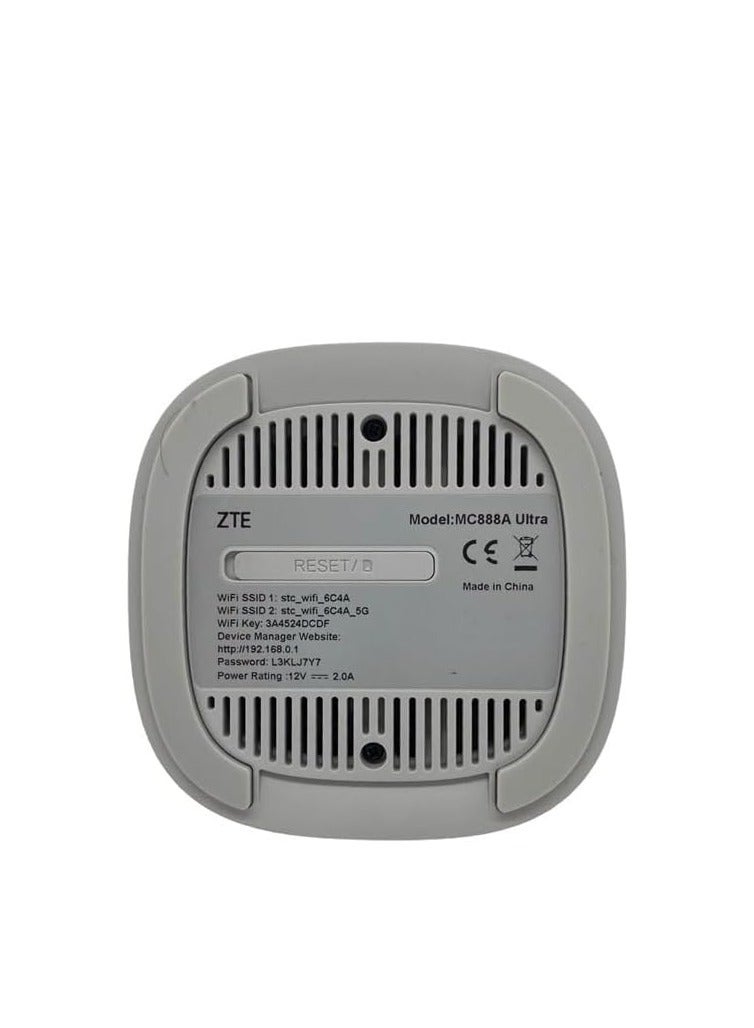 اس تي سي - Ultra 5G Router WiFi 6, Speed 2.5 GB Nano SIM, High Gain Antenna & Supports Only STC SIM Card - MC888A | White - Image 1