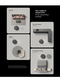 Xiaomi Mi Robot Vacuum X20 Max Mop and Sweep 8000Pa Powerful Suction LDS, 55 W BHR9217GB Black  - Image 5