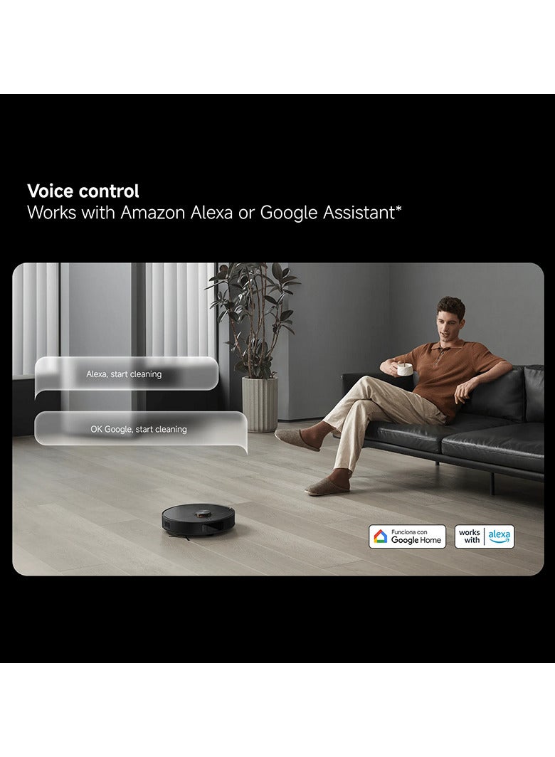 شاومي Mi Robot Vacuum X20 Max Mop and Sweep 8000Pa Powerful Suction LDS, 55 W BHR9217GB Black - Image 3