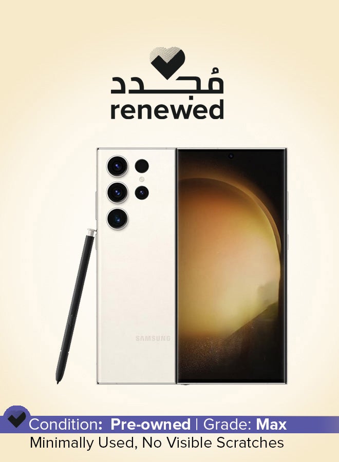سامسونج Renewed - Galaxy S23 Ultra White Single Sim 12GB 512GB 5G LTE  - Image 1
