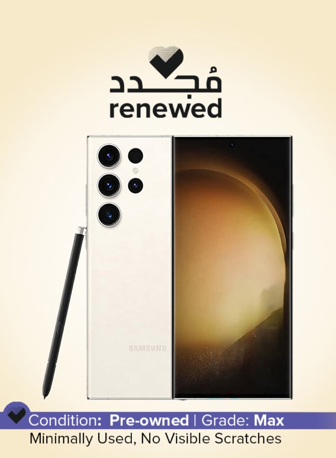 Samsung Renewed - Galaxy S23 Ultra White Single Sim 12GB 512GB 5G LTE - International Version - Image 1