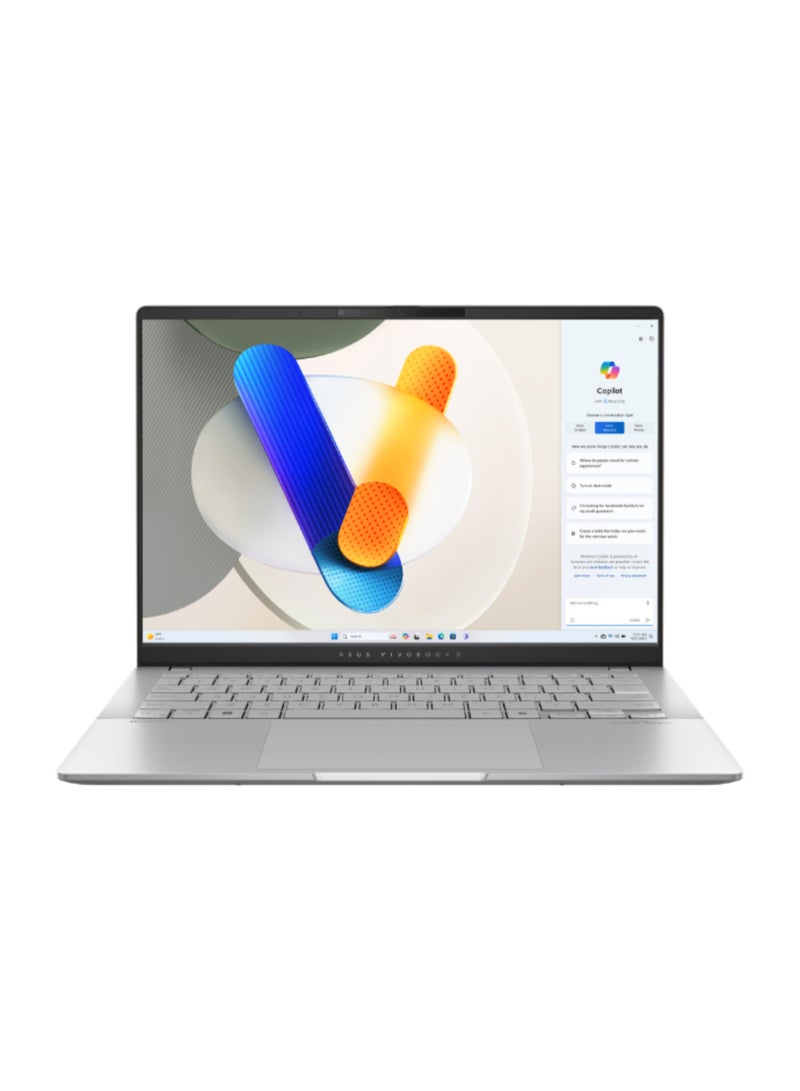 ASUS Vivobook S 14 Touchscreen Laptop With 14-Inch Display, AMD Ryzen AI R9-365 Processor/32GB RAM/1TB SSD/AMD Radeon Graphics/Windows 11 Home With Copilot Key English Cool Silver - Image 1