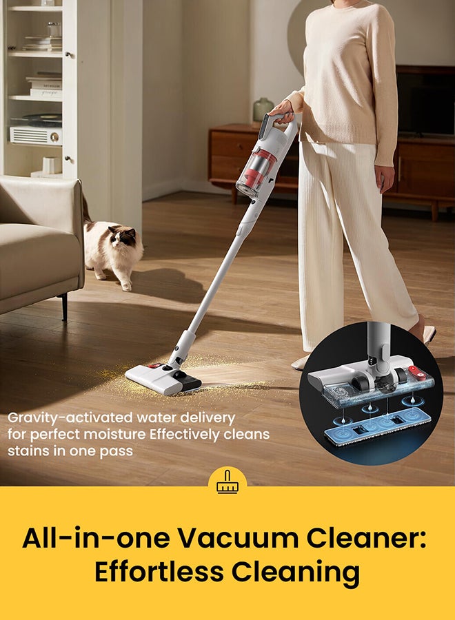 ديرما مكنسة كهربائية لاسلكية، قابلة لإعادة الشحن، عمر بطارية طويل، 35 دقيقة تشغيل، قوة شفط قوية 18 كيلو باسكال، نظام ترشيح حلزوني فعال بتسعة مخاريط، خفيفة الوزن وسهلة الاستخدام - Image 5