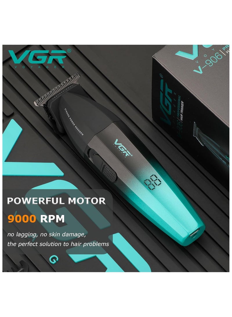 VGR 906 Professional Hair Trimmer 9000 RPM Gapless Beard Shaver for Men Cordless Rechargeable USB - Image 4