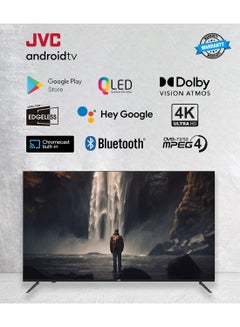 JVC 75-Inch 4K QLED Android Smart TV with Dolby Vision, Chromecast, 60Hz Refresh Rate, and 'OK GOOGLE' Voice Remote, and 30W 2.0 Channel Soundbar with Bluetooth, HDMI ARC, USB, Optical Inputs LT-75NQ7115+SOUNDBAR Black  - Image 5