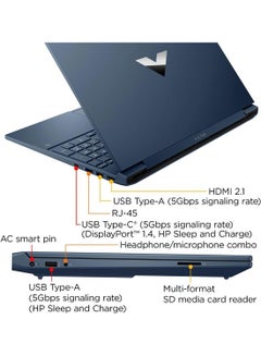 HP Victus Gaming (Upgraded Version) Laptop With 15.6-Inch FHD Display, Core i5-12450H Processor/32GB RAM/1TB SSD/4GB NVIDIA GeForce RTX 3050 Graphics Card/Windows 11 Home English Performance Blue  - Image 5