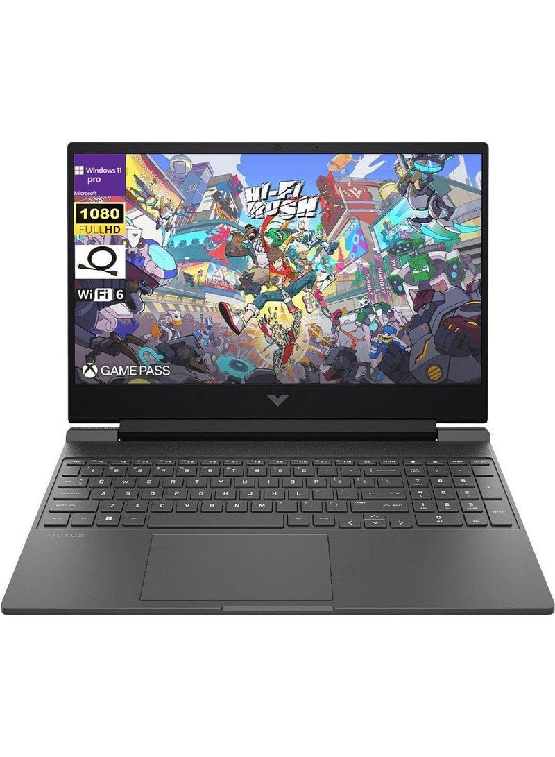 HP - Victus Gaming (Upgraded Version) Laptop 15.6-Inch FHD Display, AMD Ryzen 5 7535HS Processor/32GB RAM/1TB SSD/AMD Radeon RX 6550M Graphics Card/Windows 11 Pro English Mica Silver - Image 1