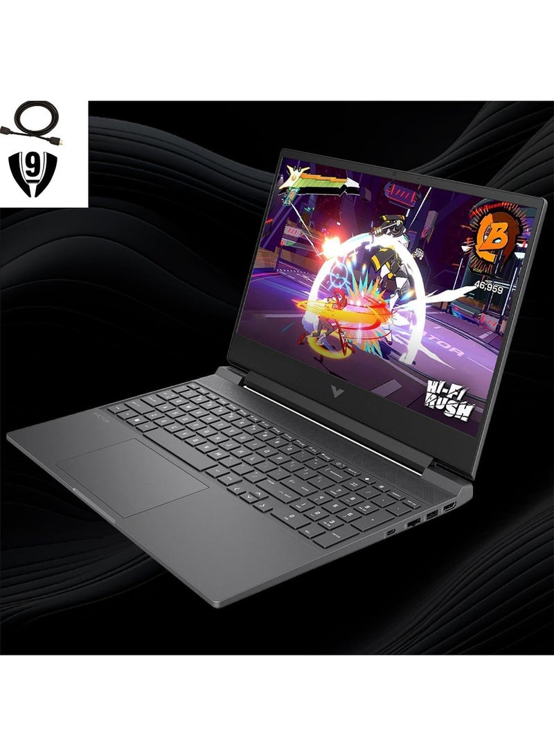 HP - Victus Gaming (Upgraded Version) Laptop 15.6-Inch FHD Display, AMD Ryzen 5 7535HS Processor/32GB RAM/1TB SSD/AMD Radeon RX 6550M Graphics Card/Windows 11 Pro English Mica Silver - Image 1
