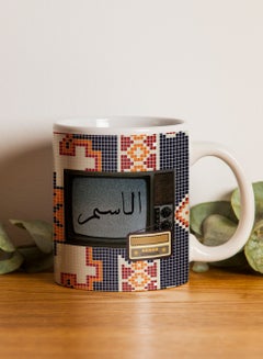 LOWHA Customizable Ceramic 11 oz Mug with Personalized Name and TV Design White  - Image 3