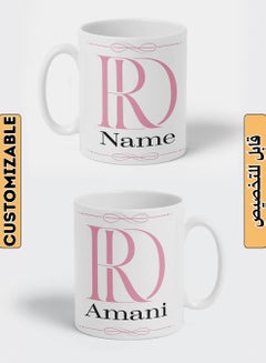 LOWHA Customizable Ceramic 11 oz Mug Personalized with Doctor Name and DR Design White  - Image 1