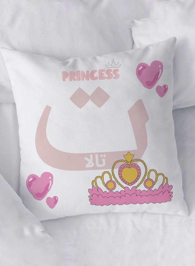 LOWHA Customizable Polyester Pillowcase Cushion Cover with Personalized Name and Heart Shapes White 40x40cm  - Image 4