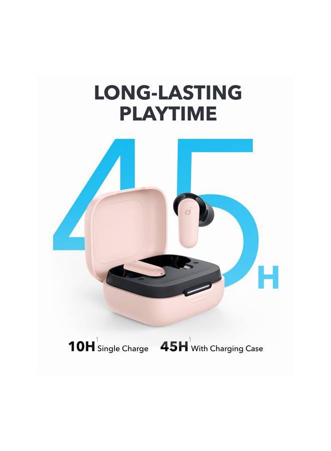Soundcore - R50i NC by Anker Noise Cancelling Earbuds, Strong and Smart Noise Cancelling, Powerful Bass, 45H Playtime, 2-in-1 Case and Phone Stand, IP54, Wireless Earbuds, Bluetooth 5.4, App Control Pink - Image 1