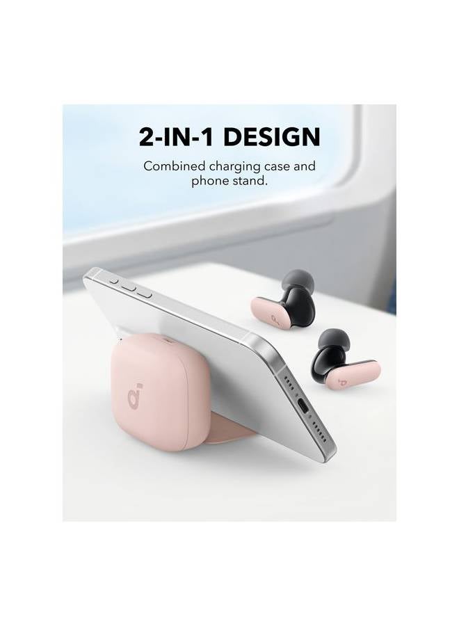 Soundcore - R50i NC by Anker Noise Cancelling Earbuds, Strong and Smart Noise Cancelling, Powerful Bass, 45H Playtime, 2-in-1 Case and Phone Stand, IP54, Wireless Earbuds, Bluetooth 5.4, App Control Pink - Image 1