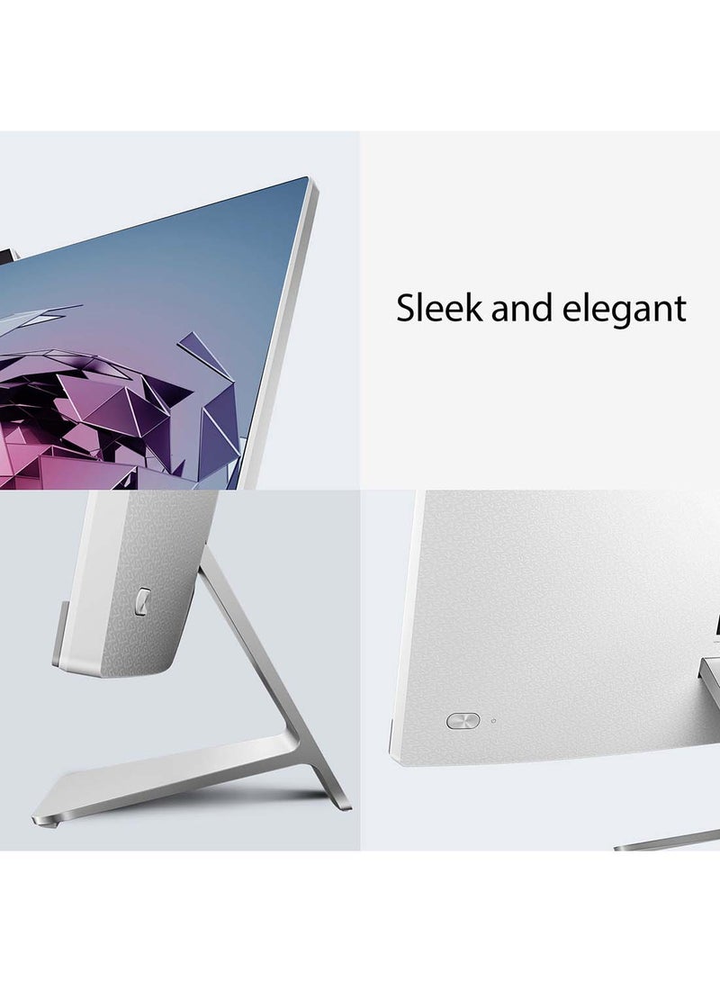 ASUS - VIVO AiO- All-in-One With 23.8 Inch FULL HD (1920x1080) Display, Core i5 1335U Processor/ 8GB RAM/512GB SSD/ Intel Iris Xe Graphics/ DOS(Without Windows) English/Arabic White - Image 1