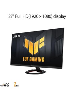 أسوس TUF Gaming VG279Q3R Gaming Monitor – 27-inch, Full HD(1920x1080), 180Hz, Fast IPS, Extreme Low Motion Blur™, 1ms (GTG), FreeSync™, Variable Overdrive, 100% sRGB Black  - Image 2