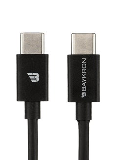 Baykron Type-C to Type-C Cable 3A 1.2M Black  - Image 1