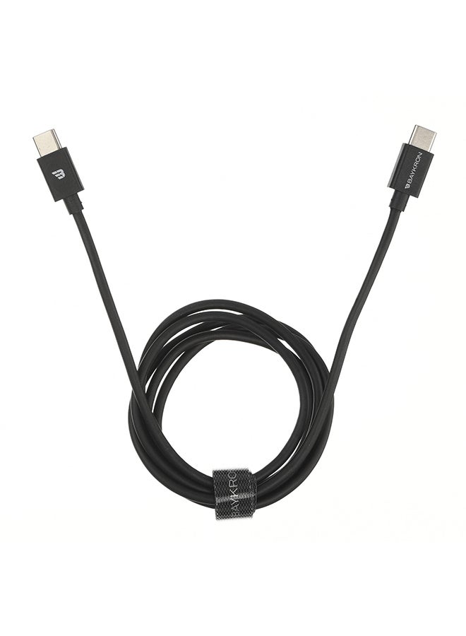 Baykron - Type-C to Type-C Cable 3A 1.2M Black - Image 1