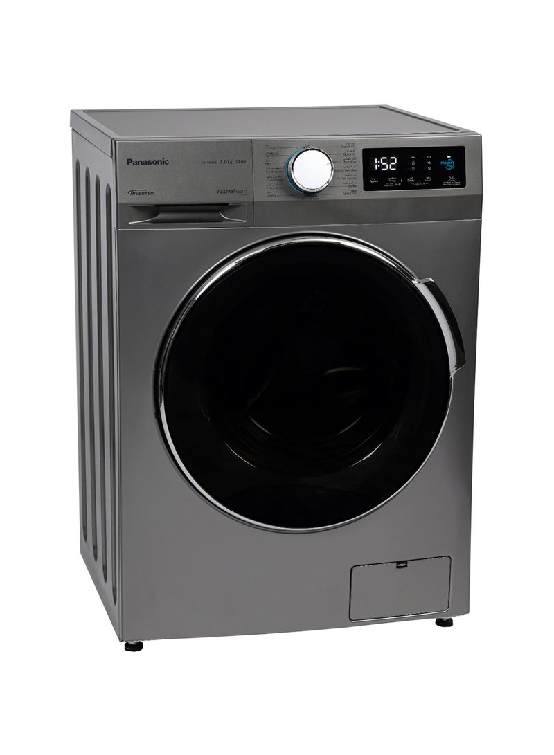 باناسونيك 7 Kg Panasonic Front Load Washer with Active Foam by Active Speed having Pause & Add feature 7 kg NA-14MG1LAE Silver  - Image 3
