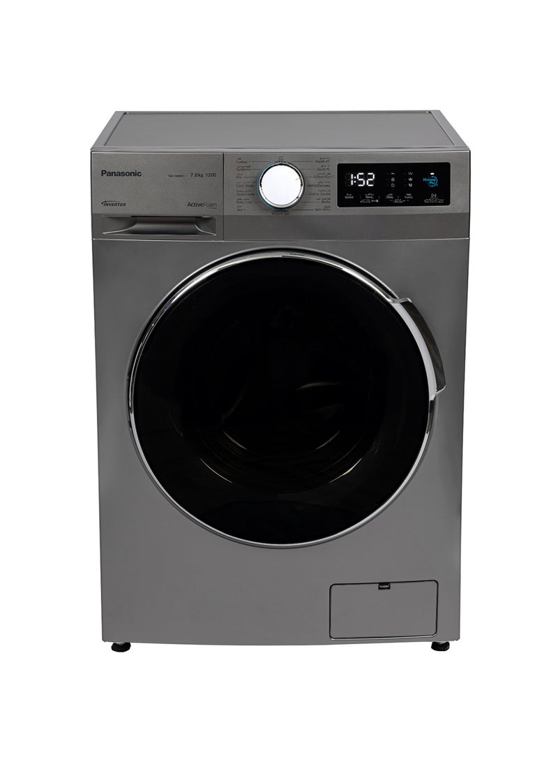 باناسونيك 7 Kg Panasonic Front Load Washer with Active Foam by Active Speed having Pause & Add feature 7 kg NA-14MG1LAE Silver  - Image 5