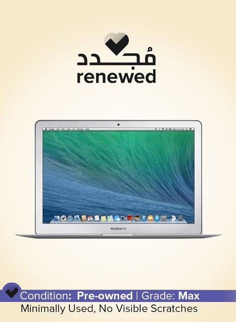Renewed - MacBook Air A1466 (2014) Laptop With 13.3-Inch Full HD Display, Core i5 Processor/Dual Core/4GB RAM/256GB SSD/macOS English Silver