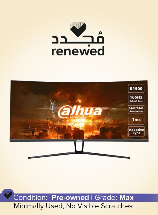Dahua Renewed - 34-Inch WQHD VA Display Gaming Curved Monitor Black  - Image 1