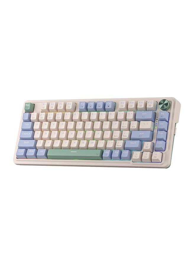 REDRAGON Redragon K673 PRO RGB Gaming Keyboard with 75% Wireless Seal, 3 Modes, Compact Mechanical Keyboard with Hot Swap Socket, Special Rotary Knob Control and Sound Absorbing Pads, Red Switch  - Image 1