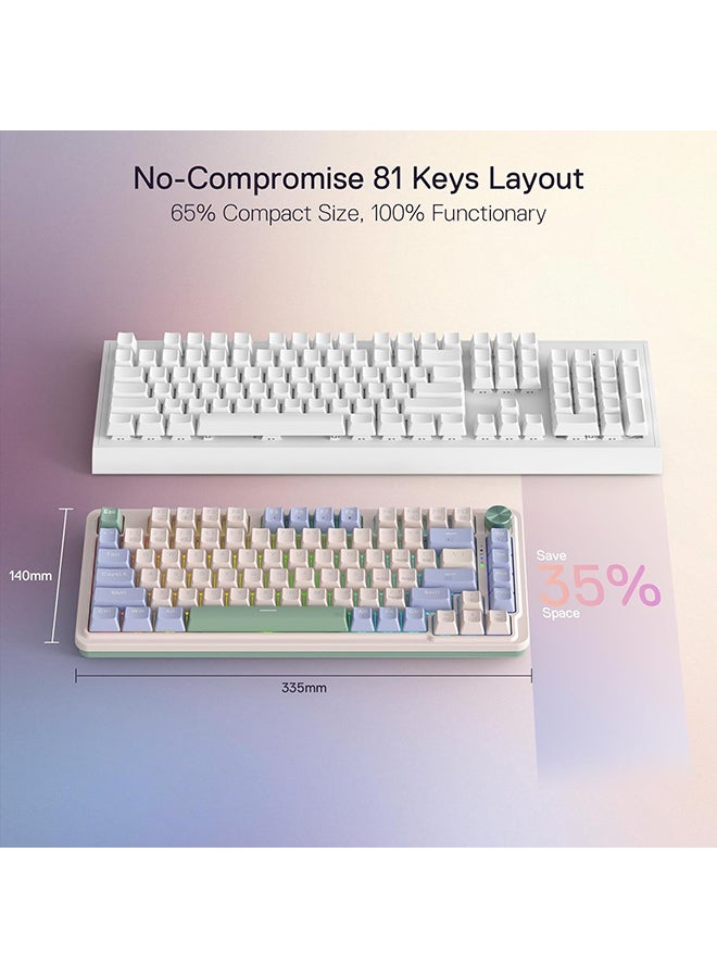 REDRAGON Redragon K673 PRO RGB Gaming Keyboard with 75% Wireless Seal, 3 Modes, Compact Mechanical Keyboard with Hot Swap Socket, Special Rotary Knob Control and Sound Absorbing Pads, Red Switch  - Image 3