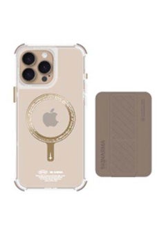 Skinarma Saido MagSafe Case with Kado Magnetic Cardholder for iPhone 16 Pro Max Titanium Titanium 