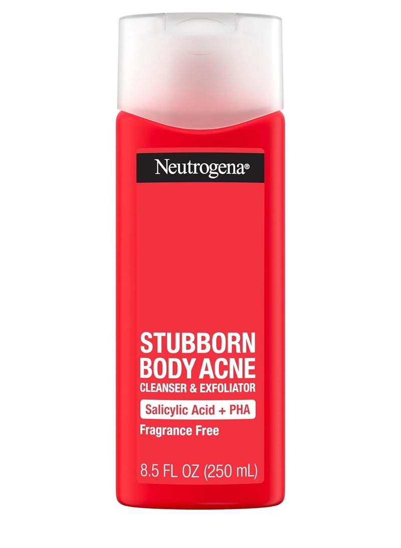 نيوتروجينا منظف ومقشر لحب الشباب العنيد مع حمض الساليسيليك و PHA للبشرة المعرضة لحب الشباب، علاج حب الشباب يقشر بلطف ويساعد في منع ظهور البثور، خالي من العطور، 8.5 أونصة سائلة - Image 1
