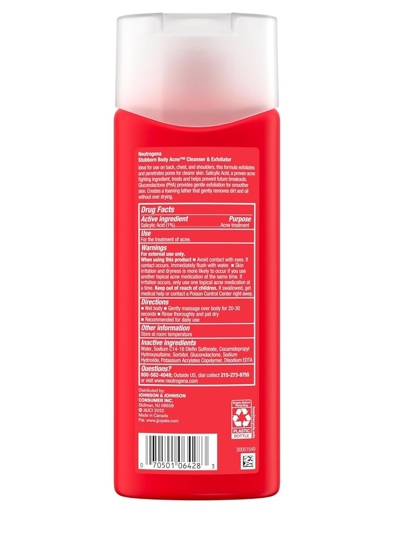 نيوتروجينا منظف ومقشر لحب الشباب العنيد مع حمض الساليسيليك و PHA للبشرة المعرضة لحب الشباب، علاج حب الشباب يقشر بلطف ويساعد في منع ظهور البثور، خالي من العطور، 8.5 أونصة سائلة - Image 5