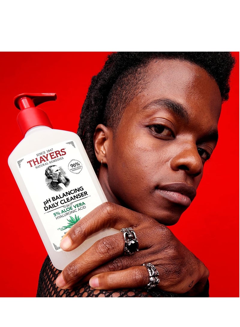 THAYERS - pH Balancing Daily Cleanser, Face Wash with Aloe Vera, Gentle and Hydrating Skin Care for Dry, Oily, or Acne Prone Skin, 8 FL Oz. 237 mlml - Image 1
