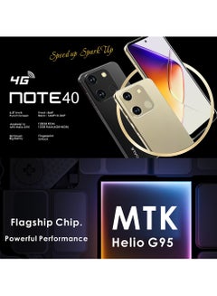 OALE Note 40 Dual SIM Shiny Black 12GB (4GB + 8GB) RAM 128GB 4G - Middle East Version  - Image 2