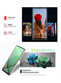 OALE Note 40 Dual SIM Shiny Black 12GB (4GB + 8GB) RAM 128GB 4G - Middle East Version  - Image 3