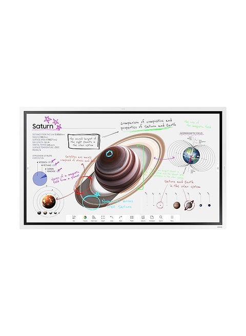 Flip Pro WMB Interactive Display, 55" 4K UHD VA Display, 60Hz Refresh Rate, 8ms Response Time, IR Touch Technology, Tizen 6.5 OS, 32GB Flash Memory, Stylus Pen Inlcuded, LH55WMBWBGCXUE White