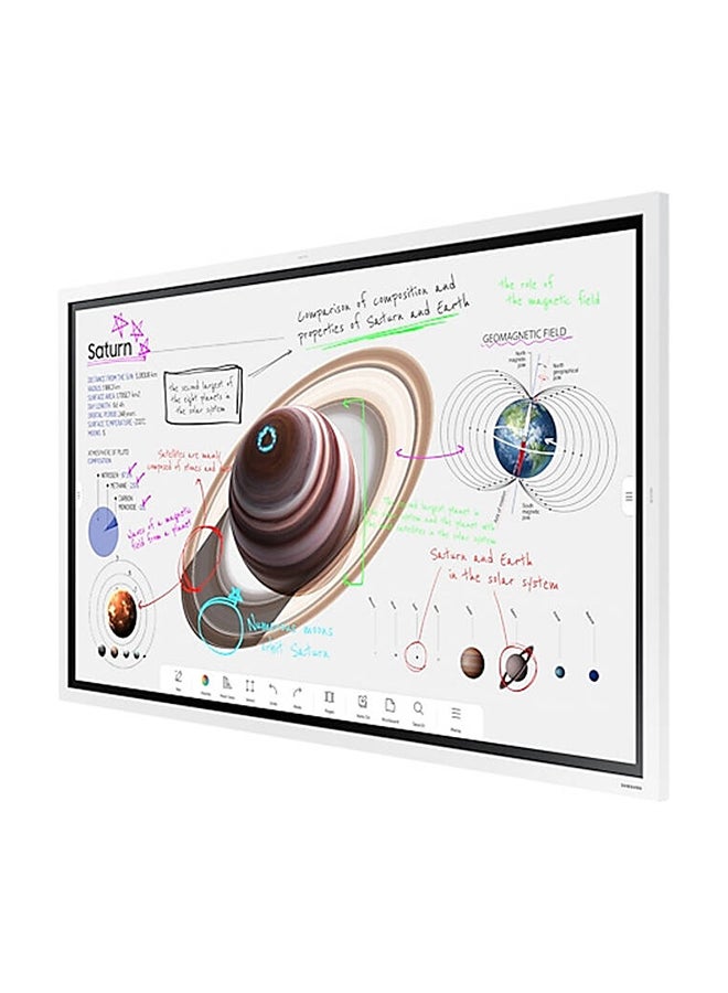 Samsung Flip Pro WMB Interactive Display, 55" 4K UHD VA Display, 60Hz Refresh Rate, 8ms Response Time, IR Touch Technology, Tizen 6.5 OS, 32GB Flash Memory, Stylus Pen Inlcuded, LH55WMBWBGCXUE White - Image 2