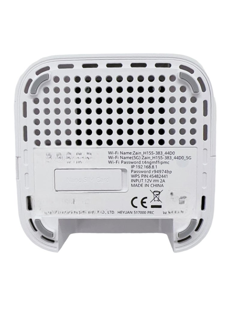 زين - CPE 5 Router 5G UP to 3600Mbps Download/500Mbps Upload | All Sim Working - H155-383 | White - Image 1