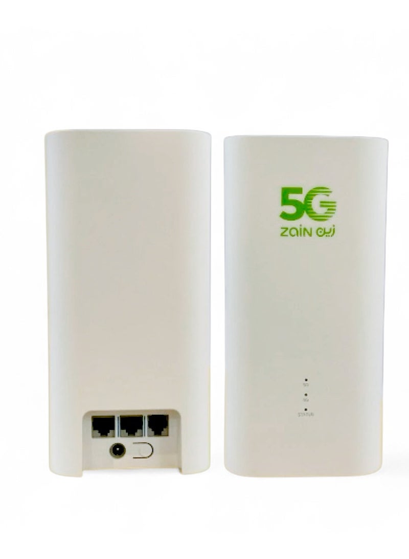 زين - CPE 5 Router 5G UP to 3600Mbps Download/500Mbps Upload | All Sim Working - H155-383 | White - Image 1